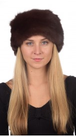 Sable fur hat classic - dark brown